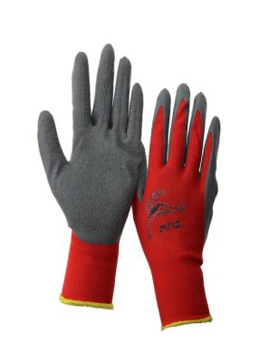China 13 Gauge Latex Coated Work Gloves Polyester Knitted Long Wrist Wrap for sale