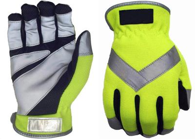 China Spandex Traffic Safety Gloves , Reflective Traffic Gloves Free Sample for sale