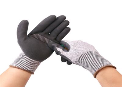 China HPPE Shell Black Anti Cut Work Gloves Unisex Gender Superior Abrasion Resistance for sale