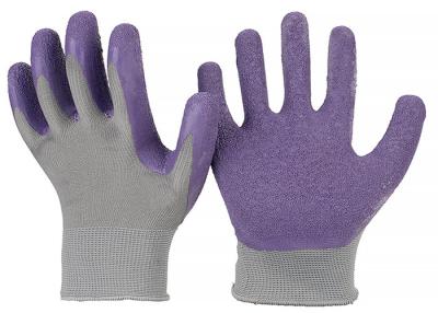 China 13 Gauge Latex Coated Work Gloves Crinkle Finish , Thermal Latex Coated Gloves for sale