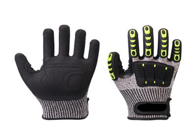China Cut Resistant Heavy Duty Work Gloves , TPR Mechanics Impact Resistant Work Gloves for sale