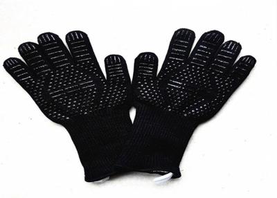 China Insulated Barbecue Oven Heat Resistant Work Gloves Non Slip Customized Logo for sale