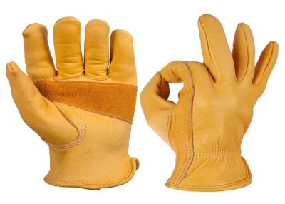 China Construction Leather Safety Gloves , Split Leather Work Gloves S - 2XL for sale