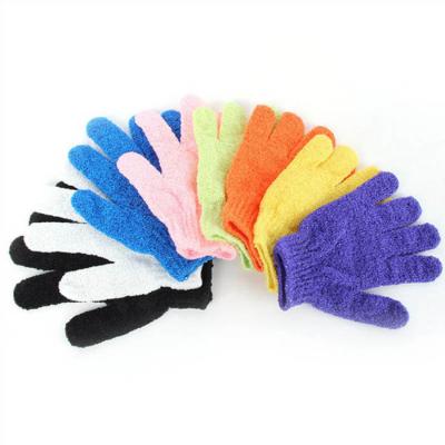 China Face Exfoliating Bath Gloves Polyester / Nylon Material Stimulates Blood Circulation for sale