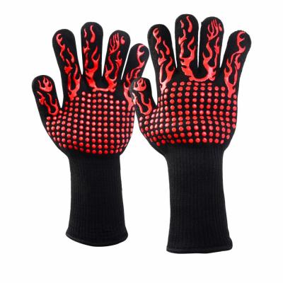 China 932F Extreme Heat Resistant BBQ Gloves BBQ Grill Glove For Cooking Baking for sale