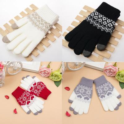 China Outdoor Plain Style Child Touchscreen Winter Gloves Warm Soft For Smart Phone for sale