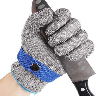 China ZMSAFETY Hot Sell Food Grade Stainless Steel Mesh Glove Cut Resistant Chain Mail Gloves Easy To Clean And Dry for sale