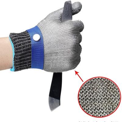 Chine Boucher Level de gants de coupe d'acier inoxydable de ZMSAFETY 5 gants protecteurs de Chine pour le filet de poissons traitant la cuisine à vendre