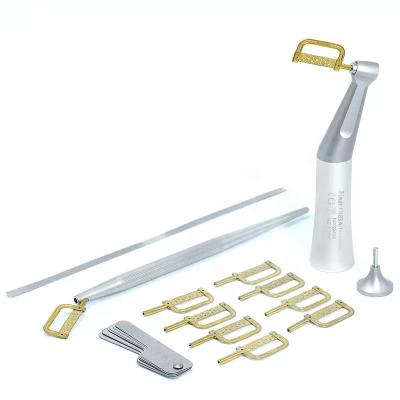 China Push Button Orthodontic Dental Instruments IPR Contra Angle Handpiece Kit for sale