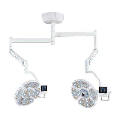 China Sensor Switch Dental Ceiling Led Light Shadowless Operation Lamp With Double Head for sale