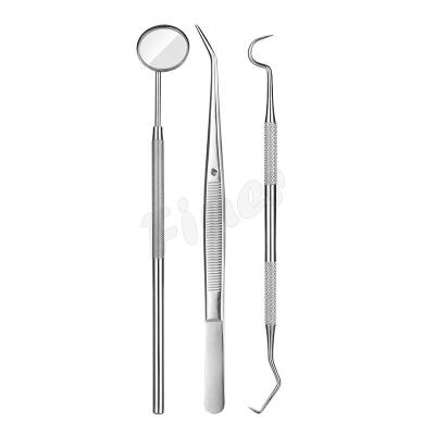 China 3pcs Stainless Steel Orthodontic Dental Instruments Mouth Mirror Dental Tools for sale