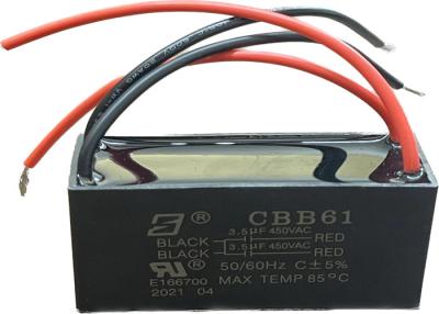 China CBB61 Wire Series Celling Fan Capacitor desempenhar um papel na regulação da velocidade do motor à venda