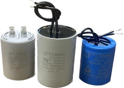 China CBB60 Water Pump Motor Capacitor With Flame Retardant Plastic for sale