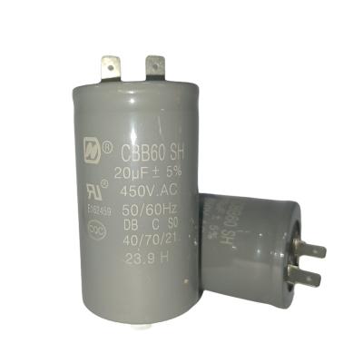China CBB60 450V 20mfd Water Pump Motor Capacitor With Screw for sale