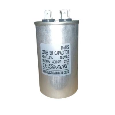 China 40mfd 450v AC Motor Capacitor  CBB65 With Self-Healing Performance for sale