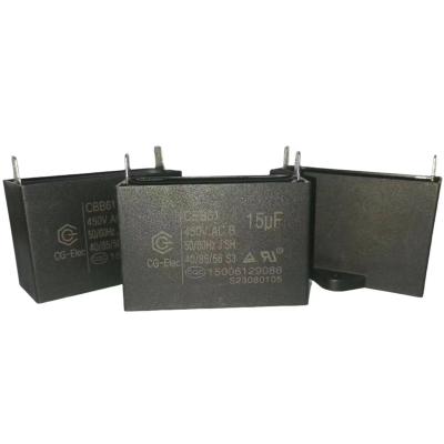 China 15mfd Air Conditioner Fan Capacitor CBB61 450V B-Class S3 Table Fan Capacitor for sale