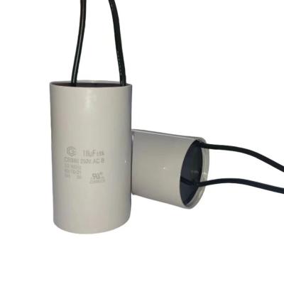 China CBB60 250V 18mfd Line Length 60 Water Pump AC Motor Capacitor With Self Healing for sale