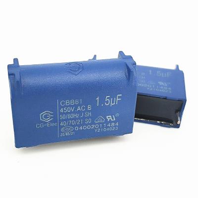 China CBB61 Air Conditioner Fan Capacitor 450V 1.5mfd ROHS CP for sale