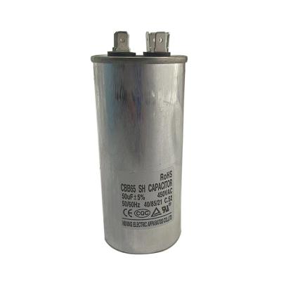 China Round-Shaped  Single Capacitance Value 450VAC CBB65 air conditioning Motor Running Capacitor for sale