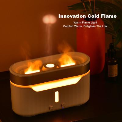 China 2023 New Flame Water Atomization Jellyfish Fog Humidifier Desktop Portable Essential Oil Aroma Diffuser with Atmosphere Light for sale