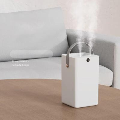 China 3L Large capacity Double Spray Diffuser Humidity Cool Mist Nebulization Air Humidifier With Digital Screen Display for sale