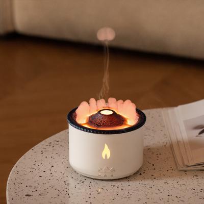 China Newest Luxury Volcanic Flame Aroma Diffuser Oil Aroma 360 Diffuser Ultrasonic Scent Machine 3d Fire Flame Aroma Diffuser for sale