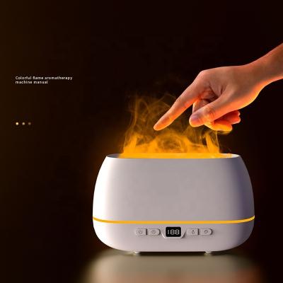 China 2023 New Design Ultrasonic Flame Diffuser 200ml RGB Light Flame Humidifier With Remote Controller Aroma Diffuser For Household for sale