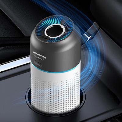 China HOMEFISH PM2.5 TVOC Sensor Car Air Purifier With Hepa Filter Gesture Control for sale