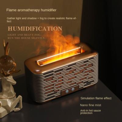 China Flame Aromatherapy Humidifier Nano Mist Quiet Large Capacity Humidification Machine With Atmosphere Light for sale