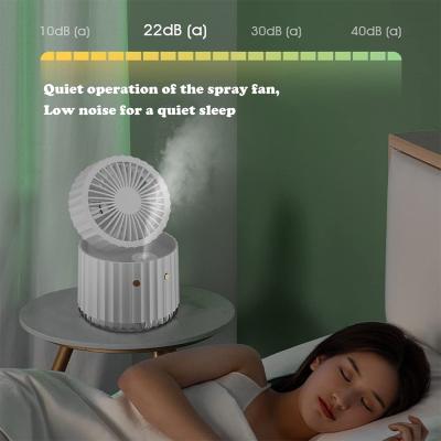 China USB Desktop Rechargeable Fan Humidifying Mist Foldable and Portable Cooling Fan en venta