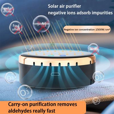 China Purificador de aire solar Desodorizador de automóviles con energía solar Diseño compacto Limpiador de olores en venta