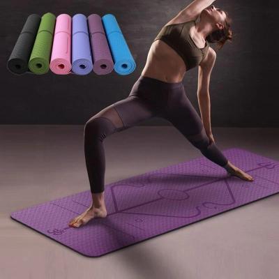 China de 10mm Dik gemaakte Mat van de Yogaoefening/de Geschiktheidsmat niet van de Misstapgymnastiek met Yogazak & Riem Te koop