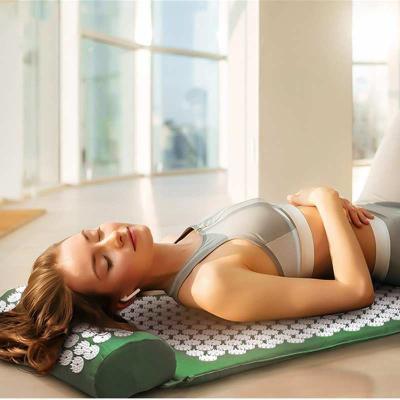 China Lotus Acupressure Massage Mat Anti Stress Needle Massager With Pillow for sale