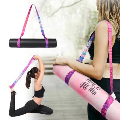 China Stretch Fitness Yoga Mat Sling , Adjustable Elastic Yoga Strap Belt Exercise for sale