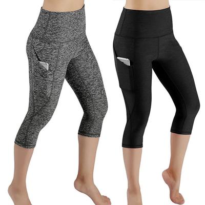 China Fashion Sport Leggings Calf Length Pants Polyester Workout Out Pocket Leggings for sale
