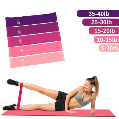 China Body Exercise Fitness Rubber Bands Custom Printed Workout Elastic Resistance Bands for sale