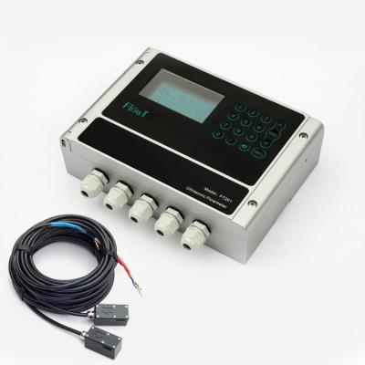 China Portable RS232 5.00m/s Clamp On Ultrasonic Flow Meter for sale
