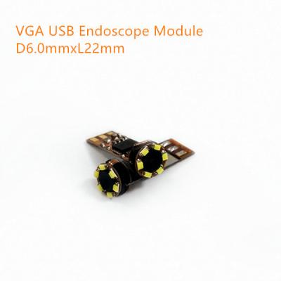 China VGA 0.3MP USB endoscope video camera module 25fps YUV MJPG DC5V plug play driveless USB endoscope D6.0mmxL22mm for sale