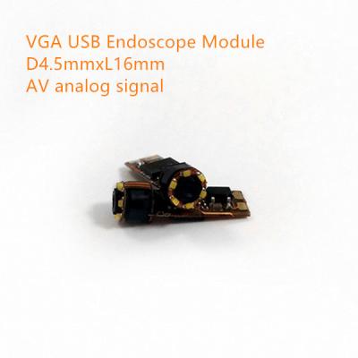 China VGA 0.3MP AV endoscope video camera module AV Signal 25fps APL DC3.3V D4.5mmxL16mm for sale