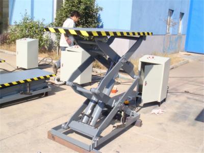 China 1T,2THydraulic Scissor Lift Platform With Safety Toe Guard For Unloading Goods From Truck for sale