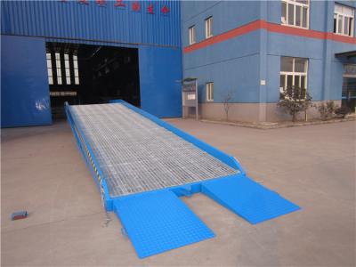 China Outdoor Forklift Mobile Yard Ramp With Galvanized Grid Steel Prevent Ramp Rust for sale