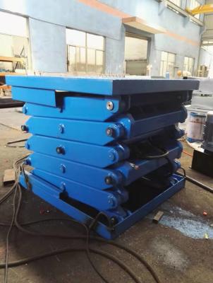 China 2 Layers Floor Multi Tier Hydraulic Lift Table 2 Tons Load Capacity for sale