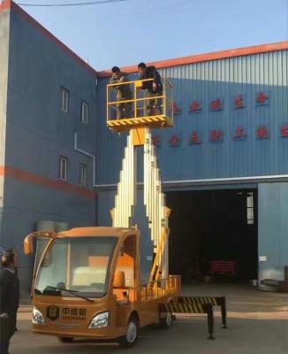 China O caminhão aéreo hidráulico dos 10m da plataforma do automóvel montou a redução do sistema de segurança à venda