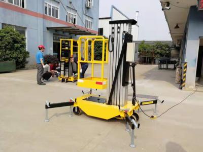 China Amarelo hidráulico altamente forte aéreo móvel do elevador do homem da plataforma de trabalho do anti patim à venda