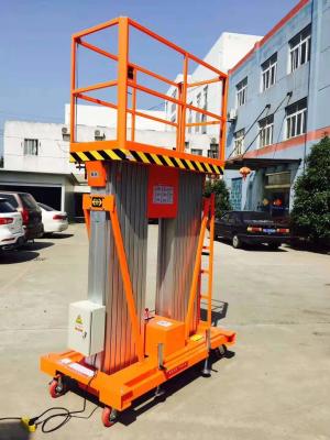 China Crescimento hidráulico bonde apoiado elevando a laranja vertical do elevador do mastro das plataformas de trabalho à venda