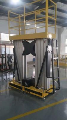 China plataforma de trabalho de elevação móvel motorizada telescópica do mastro do dobro da roda de 12M à venda
