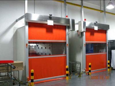 China Automatic Open High Speed Door Clean Room Roll Up Doors With Visible Panel for sale