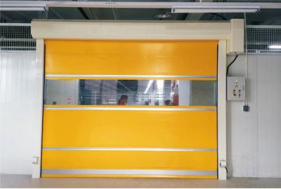 China Industrial Rapid High Speed Door Stainless Frame Pvc Fabic Interior Installed For Warehouse Division for sale