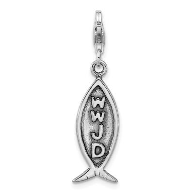 China Carat in Karats Sterling Silver Antiqued Rhodium-Plated Lobster Clasp Pendant  With Sterling Silver Cable Chain Necklace for sale