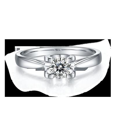 中国 Square White Moissanite 9K Silver Ring CZ Minimalist Wedding Jewelry 販売のため